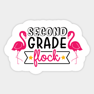 Second Grade Flock Funny Kids School Back to School Sticker